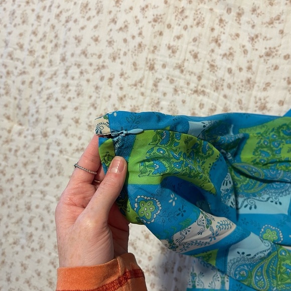 Nine West Vintage Blue and Green Floral Skirt - Picture 2 of 7